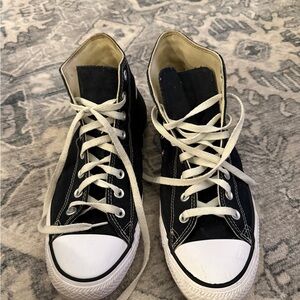 Men’s Converse Black High-Top Sneakers with White Laces